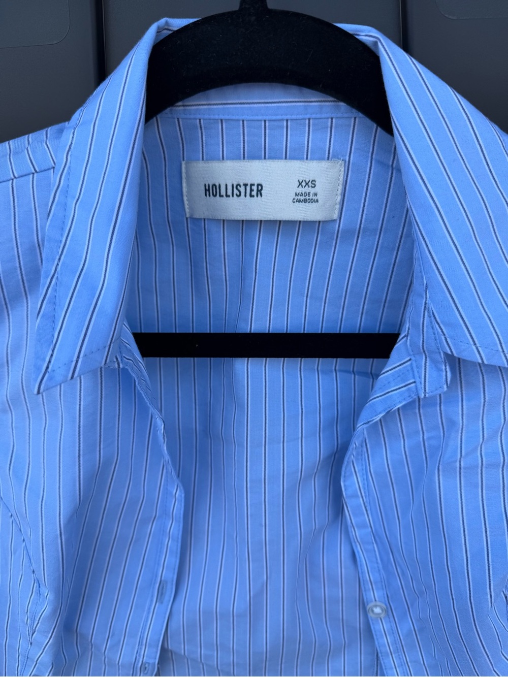Hollister Men’s Light Blue Pinstripe Dress Shirt